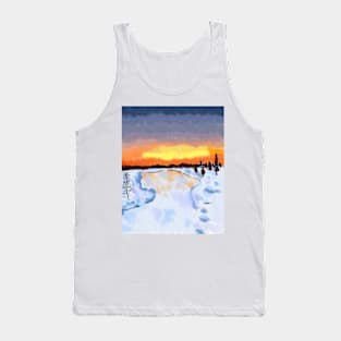 Shiny night winter snow Tank Top